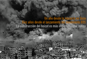 Imagen de la organización Al Quds, con motivo del décimo aniversario de la campaña BDS.