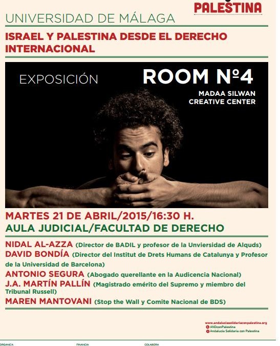 Jornadas en la UMA  “Israel y Palestina desde el derecho internacional”